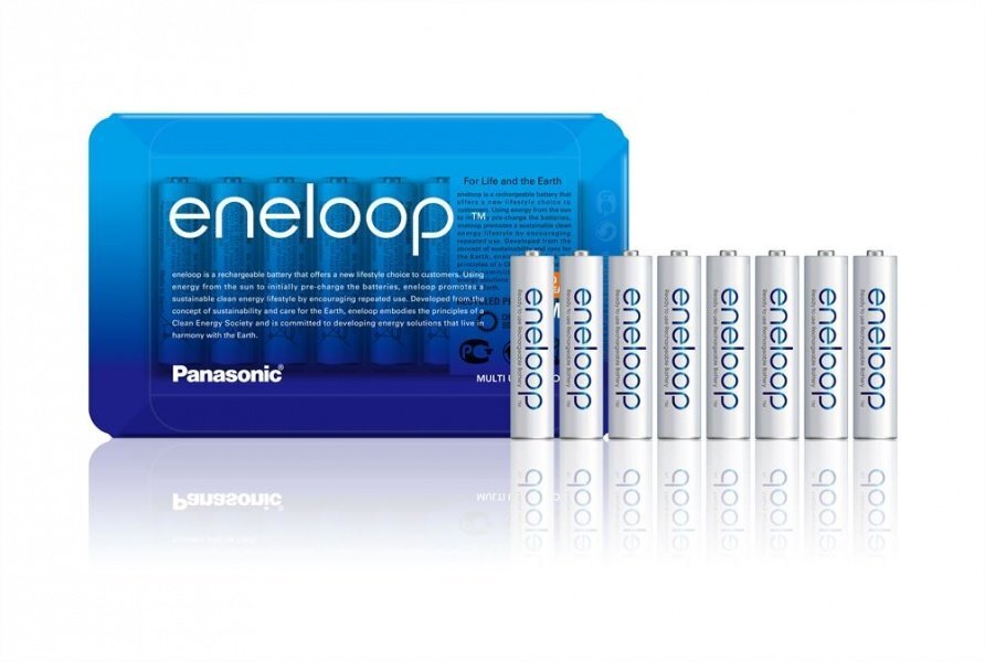 Panasonic eneloop uzlādējamās baterijas AAA 750 8SP cena un informācija | Baterijas | 220.lv