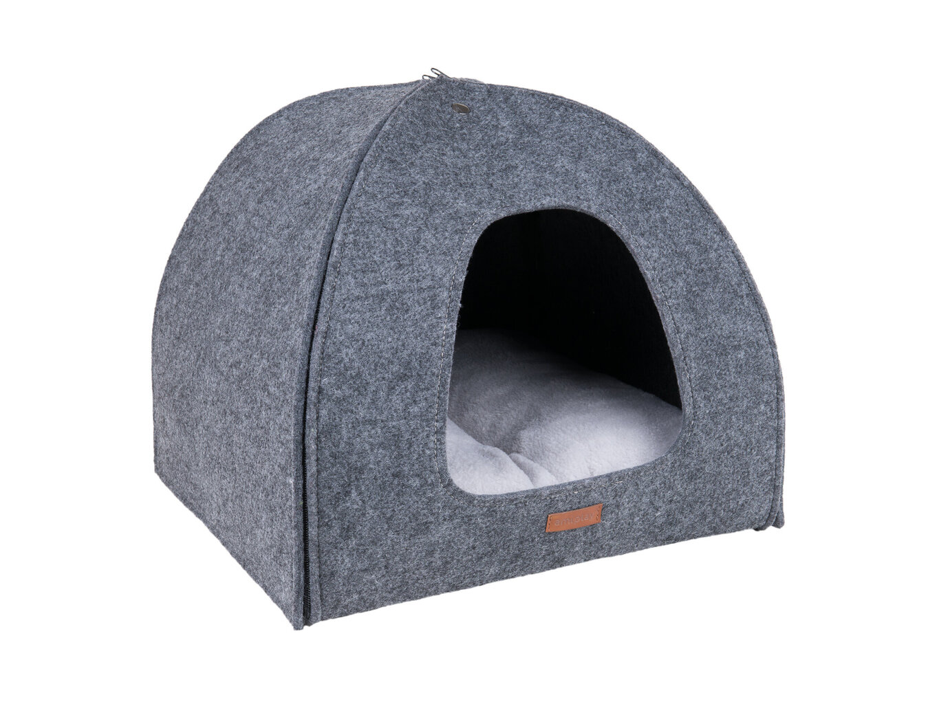 Amiplay guļvieta-būda Igloo Grey, 38x38x38 cm cena un informācija | Suņu gultas, spilveni, būdas | 220.lv