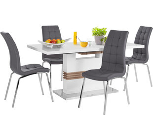 Notio Living Pavlos 200/Lila, комплект мебели для столовой, белый/серый цена и информация | Комплекты мебели для столовой | 220.lv