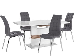 Notio Living Pavlos 200/Lila, комплект мебели для столовой, белый/серый цена и информация | Комплекты мебели для столовой | 220.lv