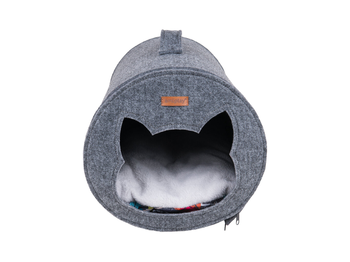 Amiplay guļvieta-būda Hygge Tunnel Quick Grey, 31x46x31 cm cena un informācija | Suņu gultas, spilveni, būdas | 220.lv