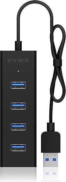 HUB USB Icy Box IB-HUB1409-U3 4 portowy Hub USB 3.0 (NUICYUS4P000012) cena un informācija | Adapteri un USB centrmezgli | 220.lv