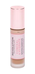 Maskējošs un mitrinošs grima pamats Makeup Revolution London Conceal & Hydrate Make up 23 ml, F10, F10 цена и информация | Пудры, базы под макияж | 220.lv