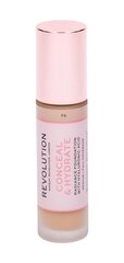 Maskējošs un mitrinošs grima pamats Makeup Revolution London Conceal & Hydrate Make up 23 ml, F5, F5 cena un informācija | Grima bāzes, tonālie krēmi, pūderi | 220.lv