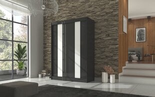 Skapis Adrk Furniture Karen 150 cm, melns cena un informācija | Skapji | 220.lv