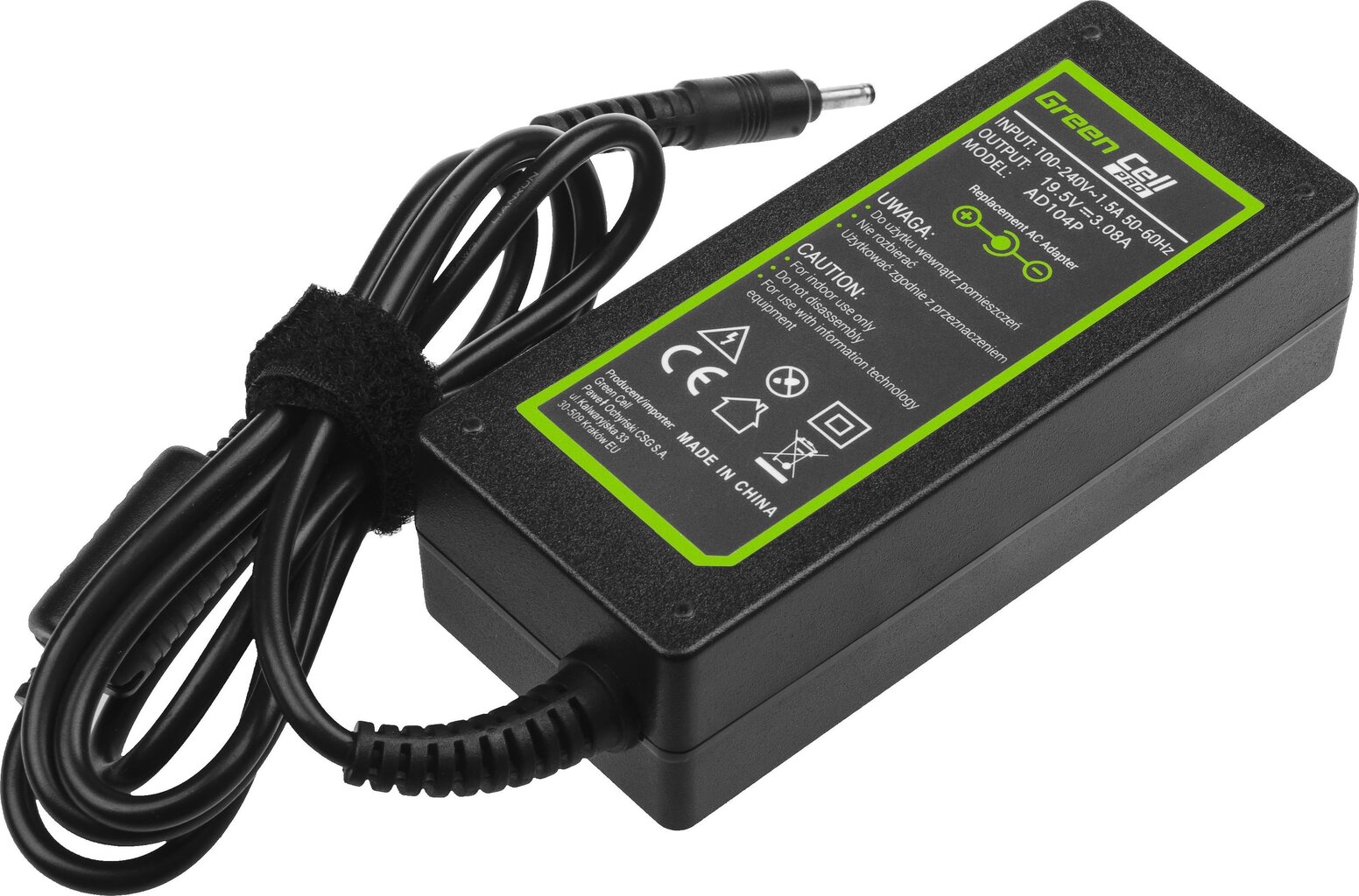 Green Cell PRO Charger / AC Adapter for Asus Eee Slate 60W cena un informācija | Lādētāji portatīvajiem datoriem | 220.lv