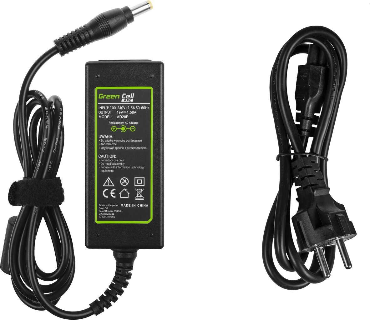 Green Cell PRO Charger / AC Adapter for Acer Aspire One 30W cena un informācija | Lādētāji portatīvajiem datoriem | 220.lv