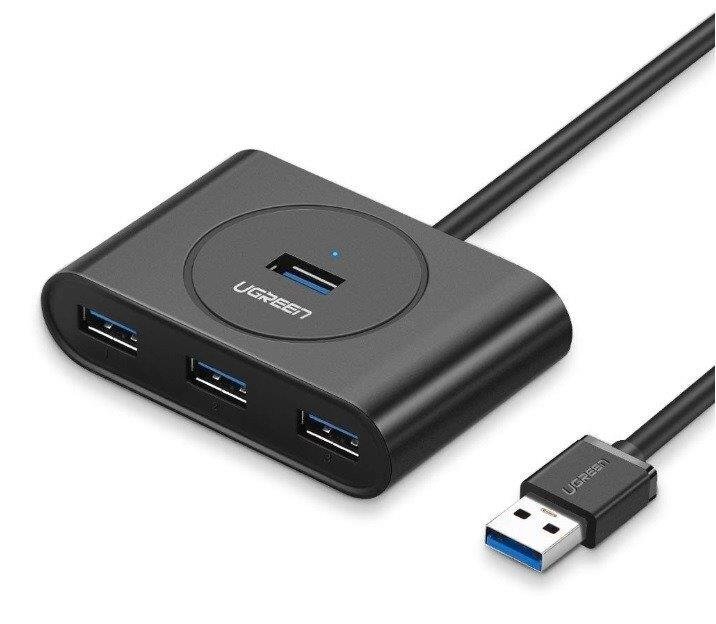 Ugreen CR113 USB 3.0 centrmezgls 0,5 m melns цена и информация | Adapteri un USB centrmezgli | 220.lv