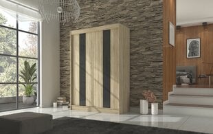 Шкаф ADRK Furniture Karen 150, цвета дуба/черный цена и информация | Шкафы | 220.lv