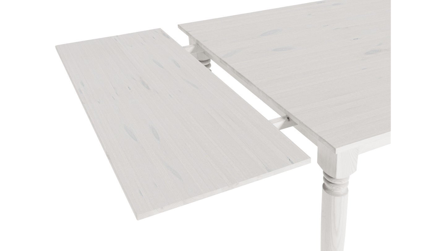 Pagarināšanas galda virsmas komplekts galdam Notio Living Nicoline, balts cena un informācija | Virsmas galdiem | 220.lv