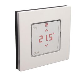 Apkures kontroles sistēma Danfoss Icon, virszemes termostats, bezvadu, ar infrasarkanu grīdas temperatūras sensoru un displeju cena un informācija | Kamīnu un krāšņu aksesuāri | 220.lv