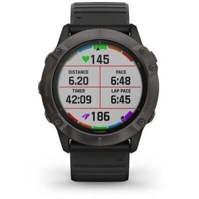 Garmin fenix® 6X Pro Solar Titanium Carbon Gray DLC/Black cena un informācija | Viedpulksteņi (smartwatch) | 220.lv