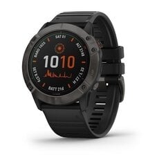 Garmin fenix® 6X Pro Solar Titanium Carbon Gray DLC/Black цена и информация | Смарт-часы (smartwatch) | 220.lv