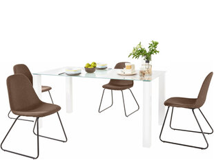 Комплект мебели для столовой Notio Living Dante 160/Colombo, коричневого цвета цена и информация | Комплекты мебели для столовой | 220.lv