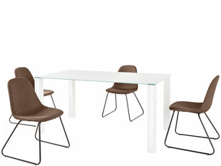 Комплект мебели для столовой Notio Living Dante 160/Colombo, коричневого цвета цена и информация | Комплекты мебели для столовой | 220.lv