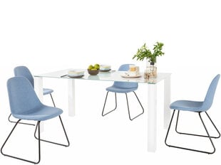 Комплект мебели для столовой Notio Living Dante 160/Colombo, синего цвета цена и информация | Комплекты мебели для столовой | 220.lv