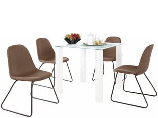 Комплект мебели для столовой Notio Living Dante 80/Colombo, коричневого цвета цена и информация | Комплекты мебели для столовой | 220.lv