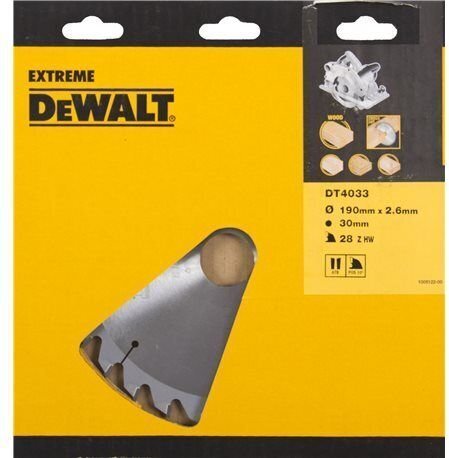 Griešanas disks Dewalt 190x30mm (DT4033-QZ) cena un informācija | Dārza tehnikas rezerves daļas | 220.lv