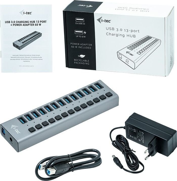 USB Centrmezgls i-Tec U3CHARGEHUB13  60W cena un informācija | Adapteri un USB centrmezgli | 220.lv