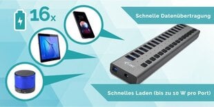 USB Centrmezgls i-Tec U3CHARGEHUB16 цена и информация | Адаптеры и USB разветвители | 220.lv