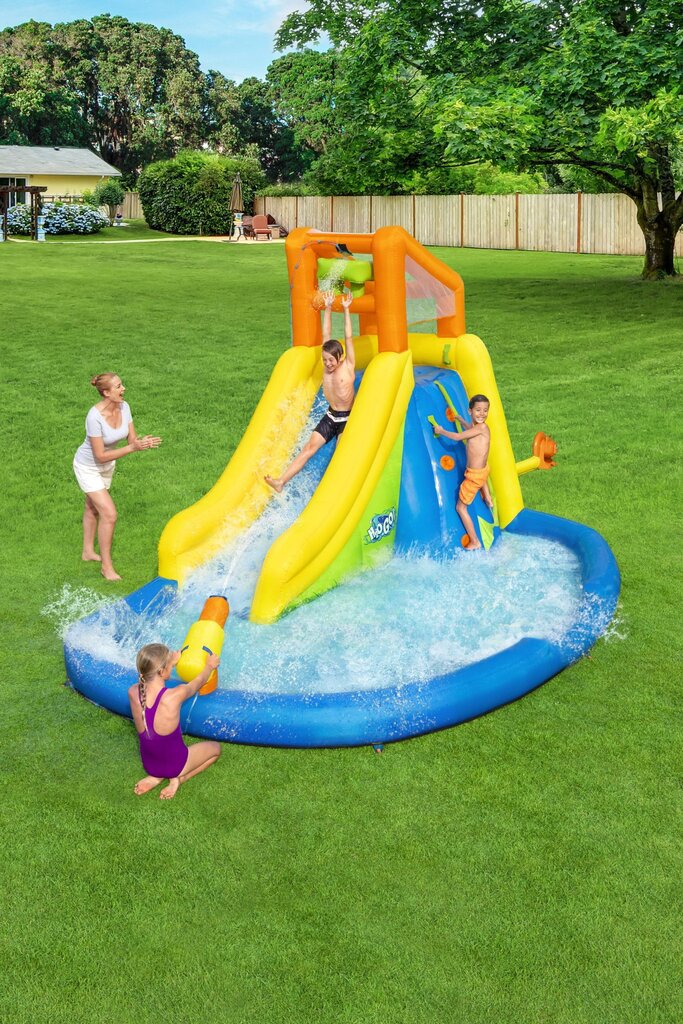 Piepūšamais rotaļu laukums Bestway Mount Splashmore Mega Water Park, 435x286x267 cm cena un informācija | Baseini | 220.lv