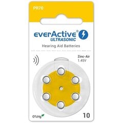 everActive Ultrasonic элементы для слуховых аппаратов PR70 10, 6 шт. цена и информация | Батерейки | 220.lv