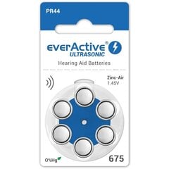 everActive Ultrasonic элементы для слуховых аппаратов PR44 675, 6 шт. цена и информация | Батерейки | 220.lv