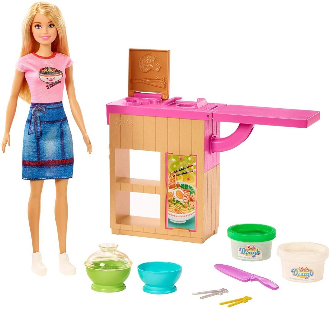 Lelles Barbie komplekts Makaronu bārs GHK43 cena un informācija | Rotaļlietas meitenēm | 220.lv