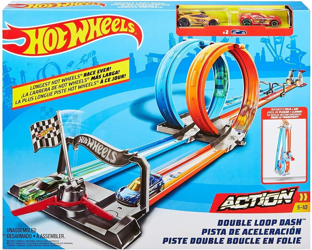 Трасса Две петли Hot Wheels, GFH85 цена | 220.lv