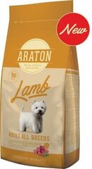 Araton Adult Lamb barība ar jēra gaļu visu šķirņu pieaugušiem suņiem, 15 kg cena un informācija | Sausā barība suņiem | 220.lv