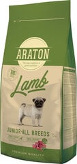 Araton Junior Lamb sausā barība ar jēra gaļu visu šķirņu jauniem suņiem, 15 kg cena un informācija | Sausā barība suņiem | 220.lv