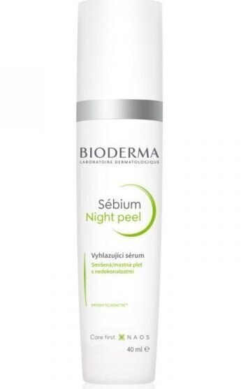 Ādas izlīdzinošs koncentrāts taukainai un kombinētai ādai Bioderma Sébium Night Peel 40 ml цена и информация | Sejas krēmi | 220.lv