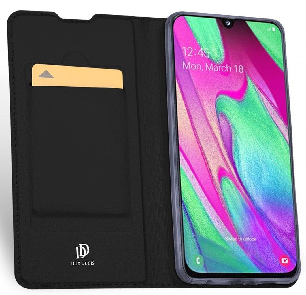 Dux Ducis Premium Magnet Case Grāmatveida Maks Telefonam Samsung A405 Galaxy A40 Pelēks cena un informācija | Telefonu vāciņi, maciņi | 220.lv