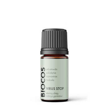 VIRUS STOP 100% ароматерапевтическая смесь на основе натуральных эфирных масел BIOCOS, 5 мл цена и информация | Эфирные, косметические масла, гидролаты | 220.lv