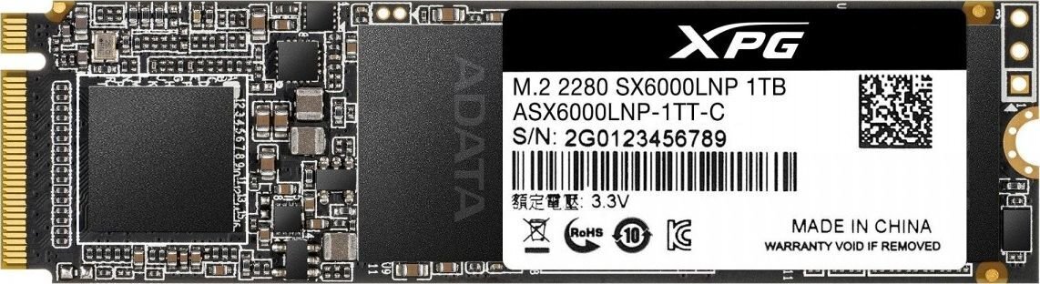 ADATA 1TB M.2 PCIe NVMe XPG SX6000 Lite cena un informācija | Iekšējie cietie diski (HDD, SSD, Hybrid) | 220.lv