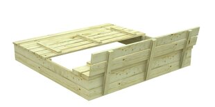 Koka smilšu kaste „Laura“ (137 x 137 cm) 4IQ cena un informācija | Smilšu kastes, smiltis | 220.lv