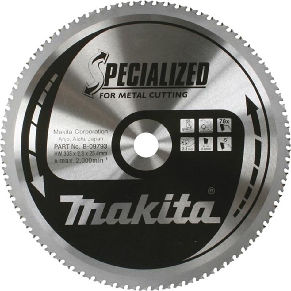 Griešanas disks Makita 305 x 25,4mm (B-09793) cena un informācija | Dārza tehnikas rezerves daļas | 220.lv