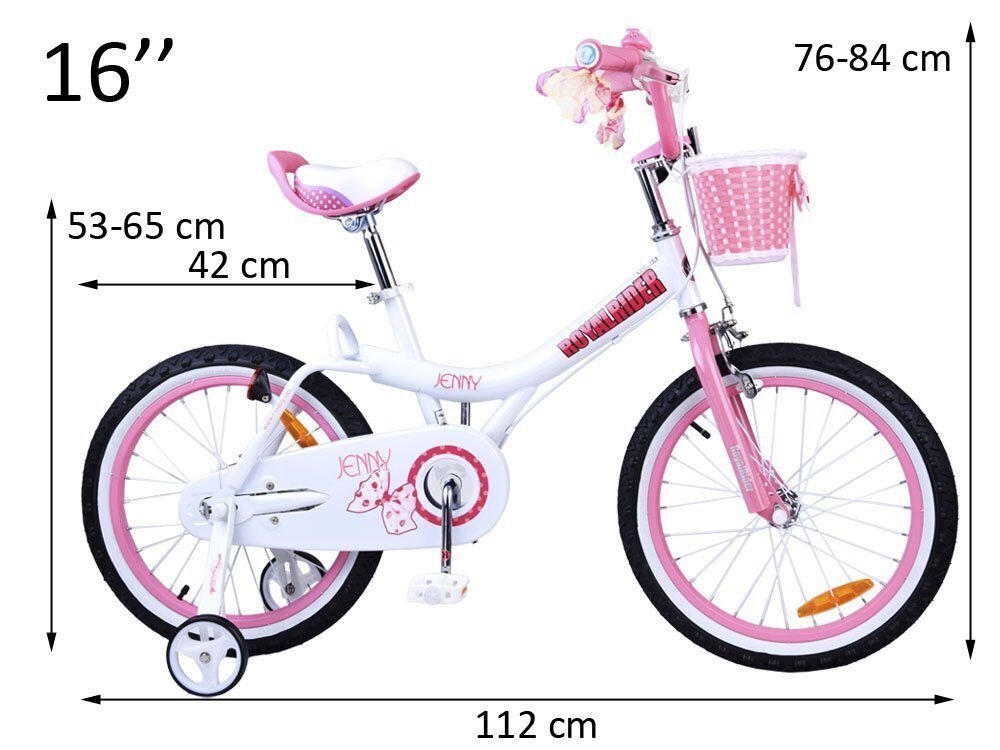 Velosipēds bērniem ROYALBABY Jenny 16" цена и информация | Velosipēdi | 220.lv