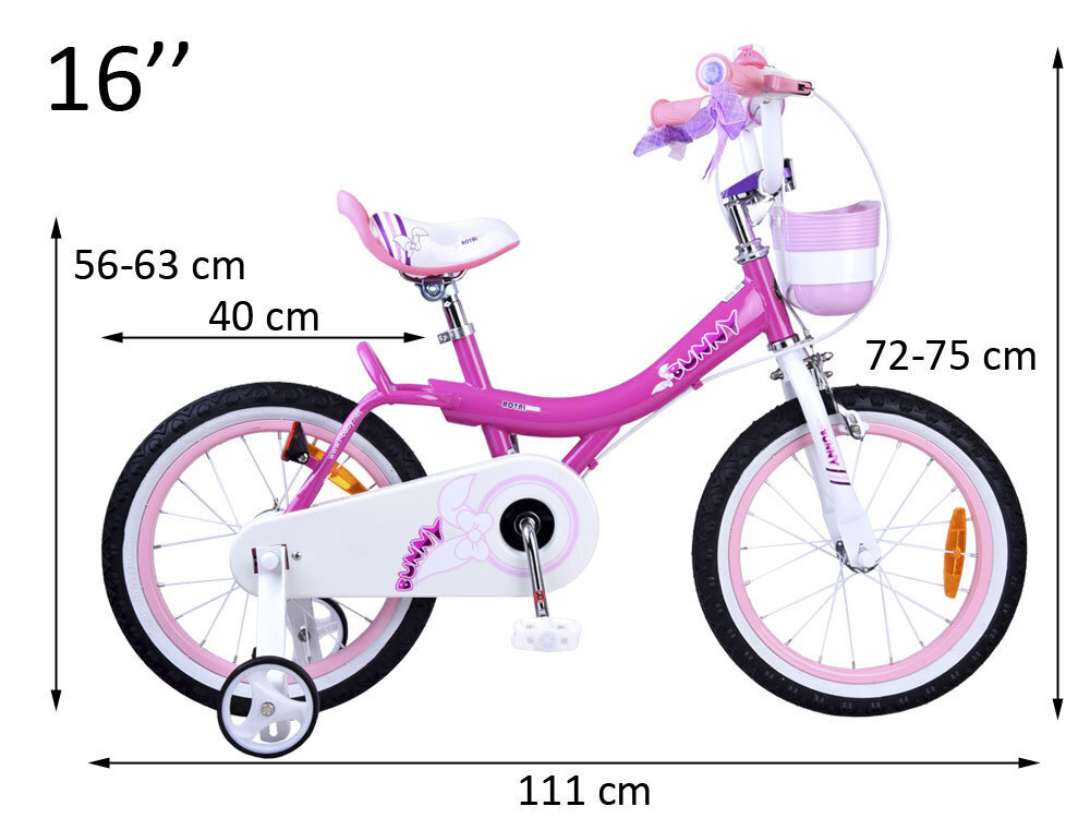 Velosipēds bērniem ROYALBABY Bunny 16" cena un informācija | Velosipēdi | 220.lv