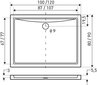 Dušas paliktnis Kerra Oskar 100x90/5,5 cm цена и информация | Dušas paliktņi | 220.lv