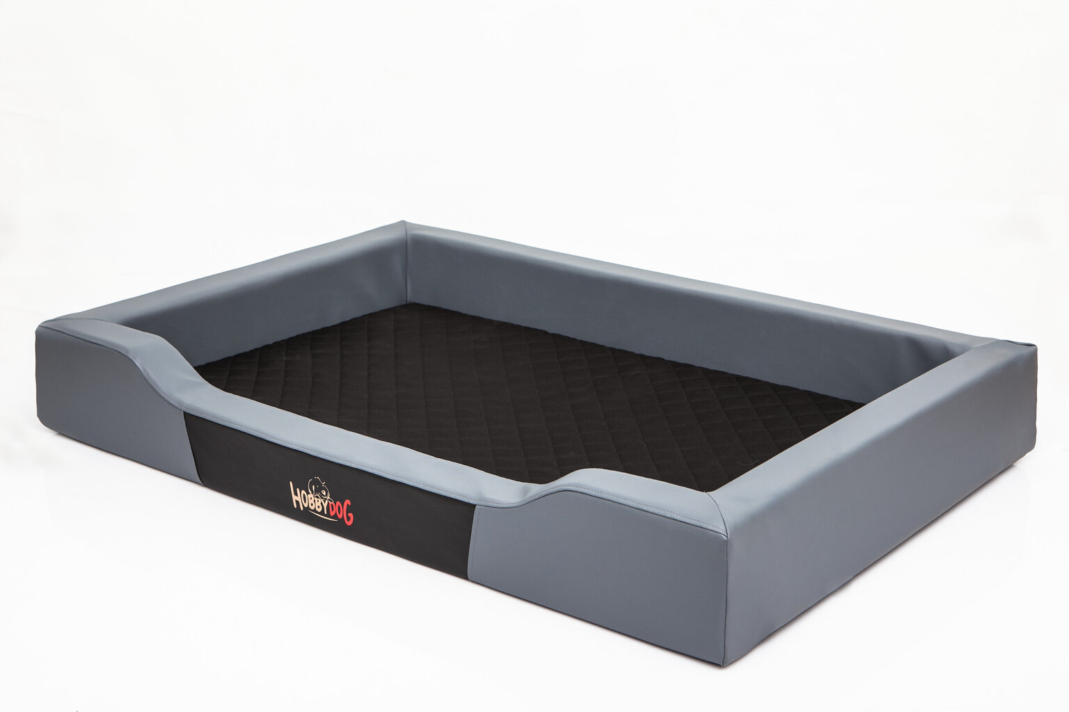 Hobbydog guļvieta Deluxe XL, pelēka/melna, 93x62 cm cena un informācija | Suņu gultas, spilveni, būdas | 220.lv