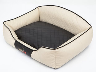 Hobbydog лежак Elite XL, песочный/черный, 84x65 см цена и информация | Лежаки, домики | 220.lv