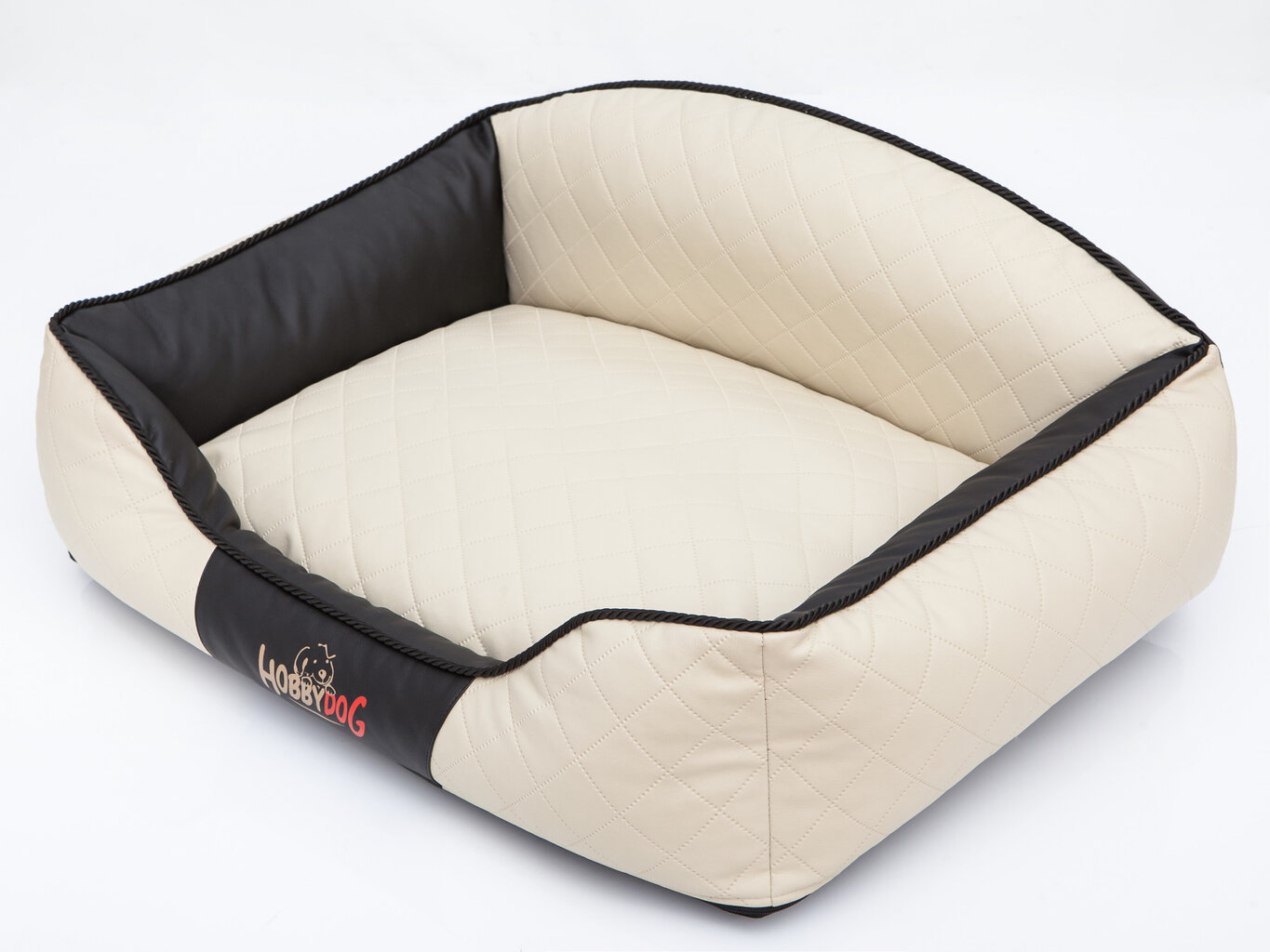 Hobbydog guļvieta Elite L, smilšu/melnas krāsas, 65x50 cm cena un informācija | Suņu gultas, spilveni, būdas | 220.lv