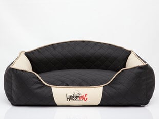 Hobbydog лежак Elite XXL, черный/песочный, 110x85 см цена и информация | Лежаки, домики | 220.lv