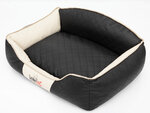 Hobbydog guļvieta Elite XXL, melna/smilšu krāsas, 110x85 cm