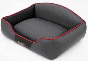 Hobbydog лежак Elite L, серый/черный, 65x50 см цена и информация | Лежаки, домики | 220.lv