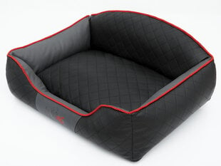 Hobbydog лежак Elite L, черный/серый, 65x50 см цена и информация | Лежаки, домики | 220.lv