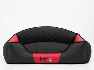 Hobbydog guļvieta Elite XL, melna/sarkana, 84x65 cm cena un informācija | Suņu gultas, spilveni, būdas | 220.lv