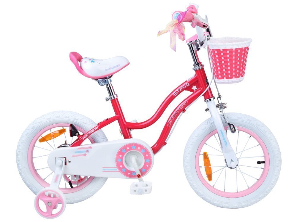 Velosipēds bērniem ROYALBABY Star Girl 14" rozā cena un informācija | Velosipēdi | 220.lv