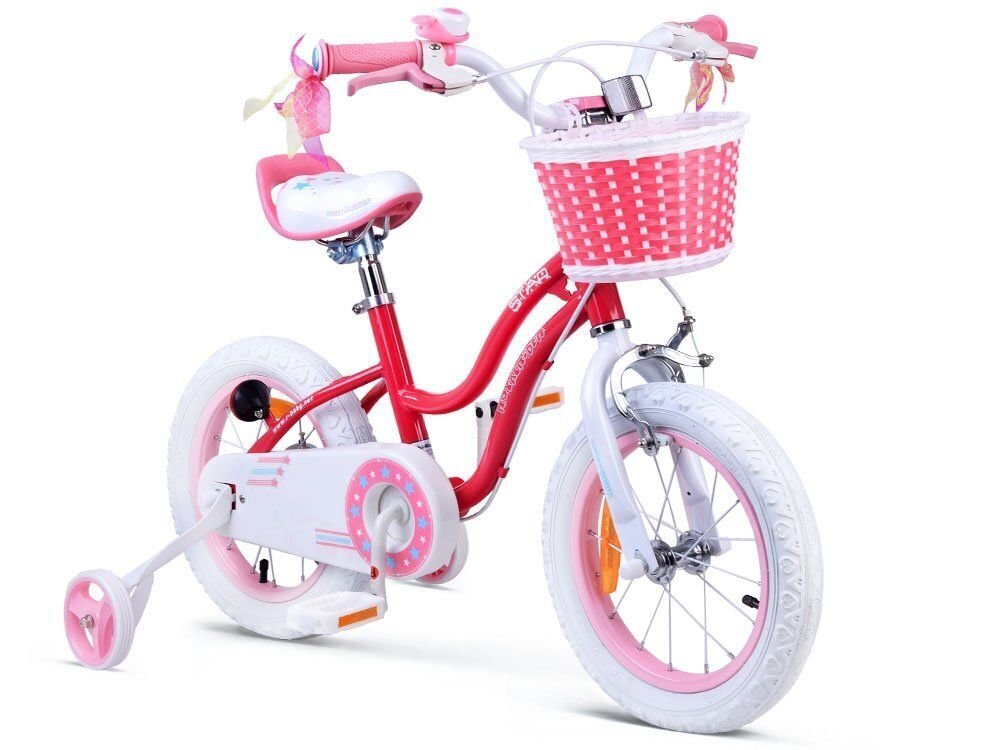 Velosipēds bērniem ROYALBABY Star Girl 14" rozā цена и информация | Velosipēdi | 220.lv